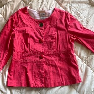 Jaclyn Smith Bright Pink Button-Front Jacket